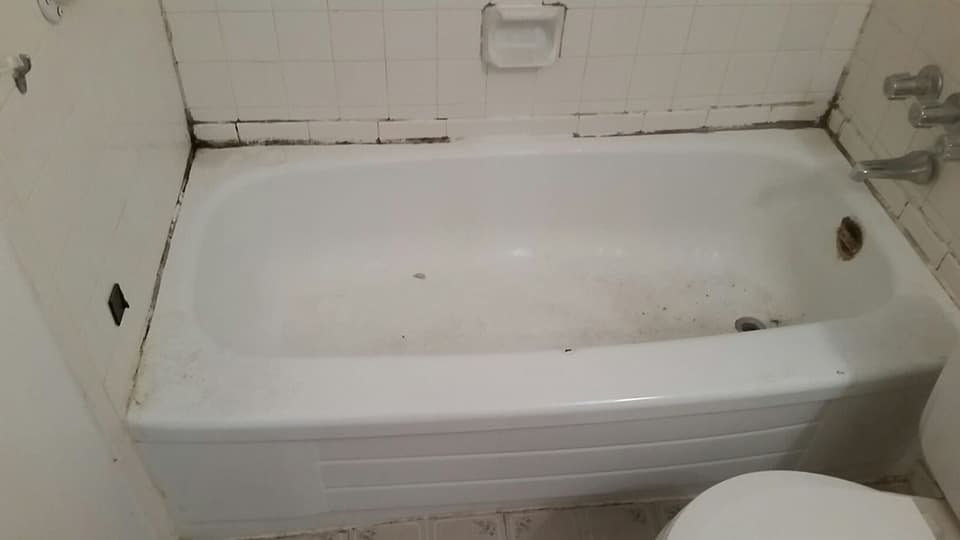 Bathtub Slip Protection, before